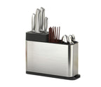 Spoon Stand for Kitchen | Stainless Steel Cutlery Stand & Spoon Organizer | Countertop Cutlery Holder for Forks, Spatula, Knives | Rustproof & Durable Knife Stand