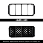 Stainless Steel Spoon Holder - Spoon Stand for Kitchen Steel - Countertop Holder for Spoons, Forks, Knives, Spatula - 15L x 10W x 10H cm