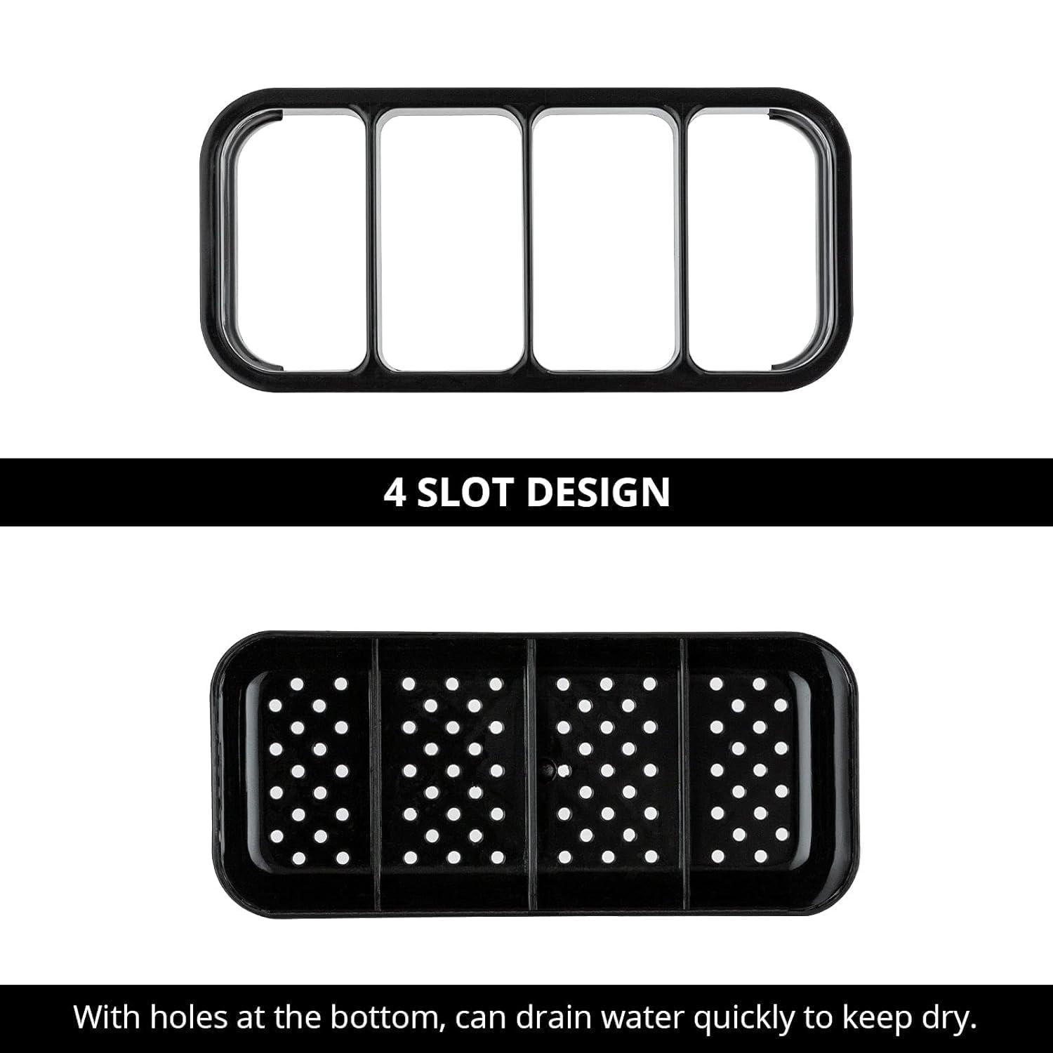 Stainless Steel Spoon Holder - Spoon Stand for Kitchen Steel - Countertop Holder for Spoons, Forks, Knives, Spatula - 15L x 10W x 10H cm