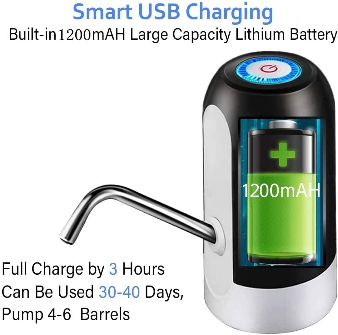 MDB Automatic Wireless Water Can Dispenser Pump for 20 Litre Bottle Can, with Silicone Pipe