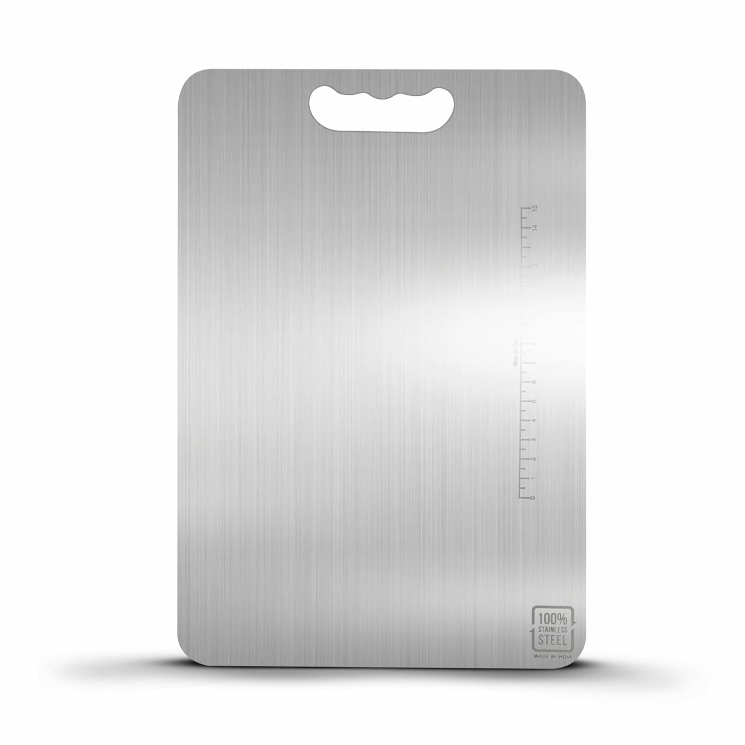 TEKCOOL Stainless Steel Chopping Board (32 x 22 CM), Vegetable Cutting Board, Premium SUS304 Vegetable and Fruit Cutter Pad, Heavy-Duty Metal Chopping Board