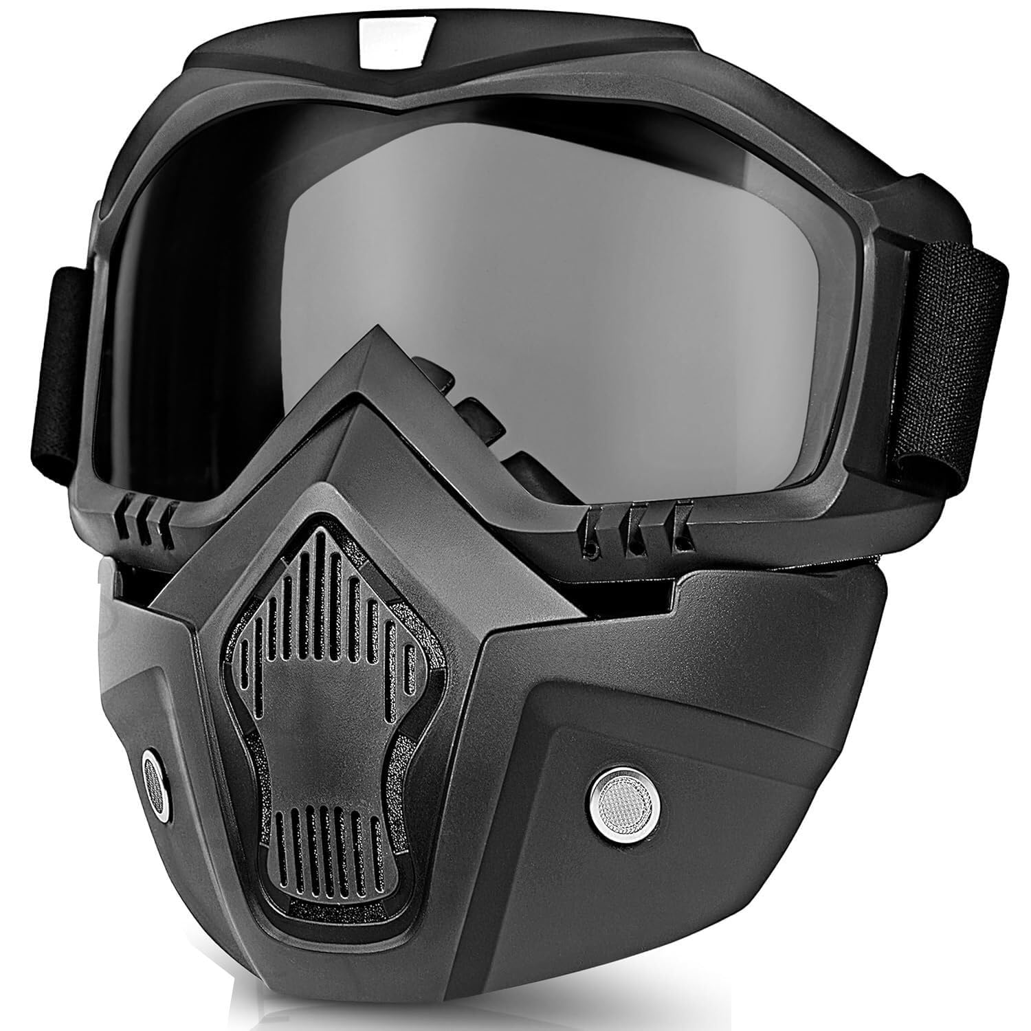 MDB Goggle Mask for Men Face Cover Anti Scratch UV Protective Helmet Goggles Face Mask for Bikers Riding Face Shield with Dust Protection Adjustable Bike Riding Glasses Unisex (Transparent)