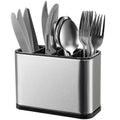Stainless Steel Spoon Holder - Spoon Stand for Kitchen Steel - Countertop Holder for Spoons, Forks, Knives, Spatula - 15L x 10W x 10H cm